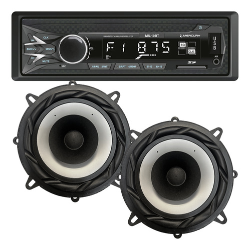 Stereo Bluetooth Am Fm Parlantes Bomber 5 Pulgadas Cono Dual