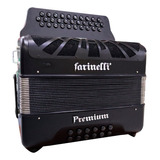 Acordeon Botones Gcf Negro Con 5 Voces Farinelli Premium