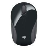 Mini Mouse Optico Inalambrico Para Pc, Negro | Logitech M...