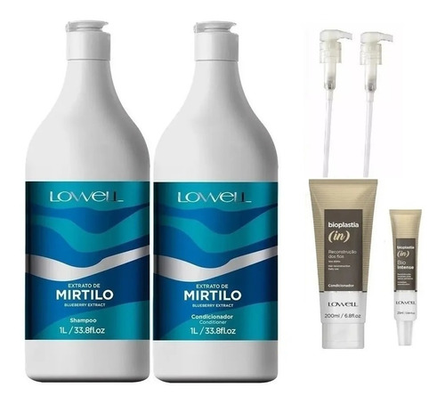 Lowel Kit Extrato De Mirtilo + Ampola E Cond Bioplastia 