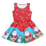 Vestido Infantil Vermelho Natal Papai Noel Sob Encomenda