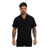 Camisa Social Masculina Slim Fit Premium Botões Liso Casual