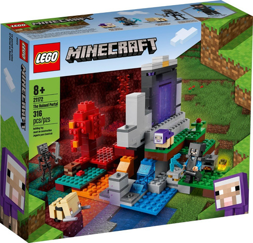 Lego® Minecraft - El Portal En Ruinas (21172) Cantidad De Piezas 316