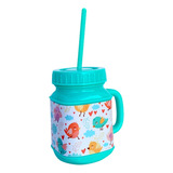 Taza Jarro Termico Plastico Vaso Doble Pared Estampado 