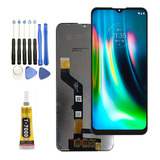 Tela Frontal Lcd Moto G9 Play Xt-2083 + Kit Chaves + Cola