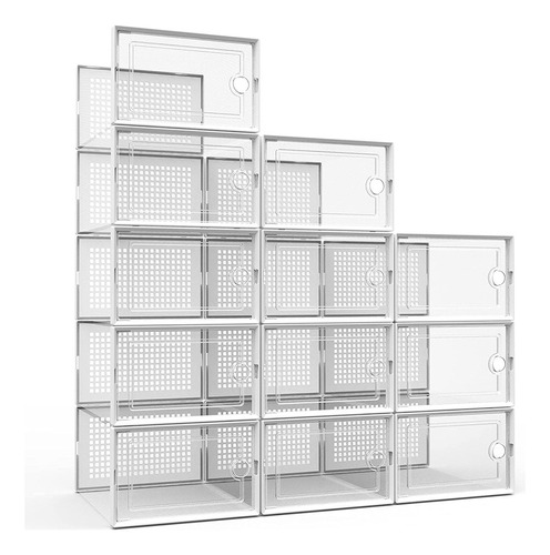 12cajas Organizadoras Para Zapatos,apilables De Forma Segura