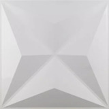 Panel 3d Pvc Decorativo 50x50 Cm Prismatix D003 Blanco 1 Pz