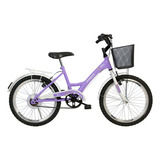 Bicicleta Infantil Feminina Aro 16 Com Cestinha Infantil Cor Bliss/lilas