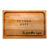 11 Platos Tabla Madera Carnes Asado 19.5x30 Personalizado