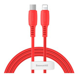 Cable Turbo Usb-c/ Lightning iPhone Baseus Color Pd18w 1.2m Cor Red