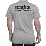 Camiseta Construção Civil Camisa Uniforme Reformas Poliéster