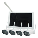 Kit 4 Bala Wifi Nvr Monitor 10' 8ch Sricam Audio Full Color