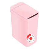 Papelera De Baño Rosa De 3 Galones Sensor, 10 Litros P...