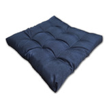 Almofada Futon Assento Decoração 60x60cm Flat Vários Modelos Cor Azul-marinho