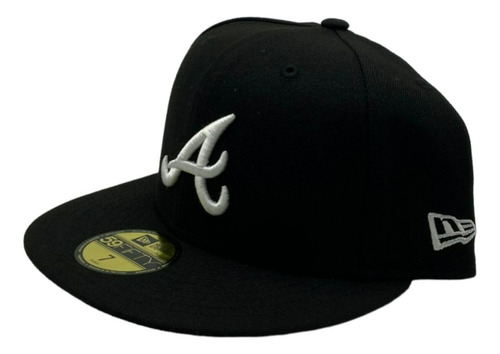 Gorra New Era Atlanta Braves Black & White 59fifty Cerrada