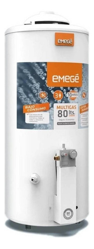 Termotanque Multigas Emegé Ttq 80em Blanco 80l