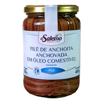 File De Anchova Importado Di Salerno Vidro 550g Para Pizza | Frete grátis