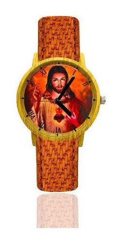 Reloj Sagrado Corazon De Jesus Estilo Madera Tureloj