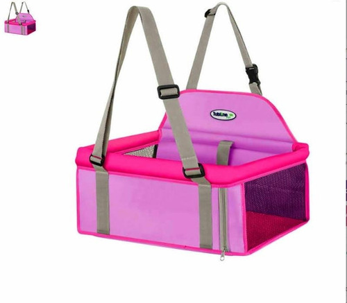 Cadeirinha Assento Auto Carro Para Cão Gato Pet Big Até 15kg Cor Rosa