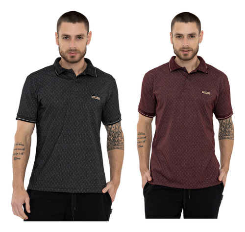 Kit 2 Blusas Camisetas Camisas Gola Polo Premium Trabalhada