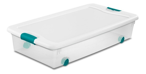 Caja Plástico Almacenamiento Organizador Con Ruedas 53 L