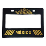 Portaplaca Moto Universal México Dorado