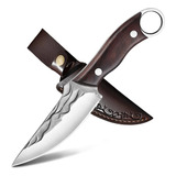 Cuchillo Puñal De Montaña K2 Acero Forjado Y Madera