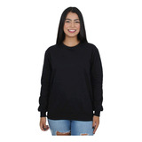 Blusa Moletom Feminino Modelo Basico E Liso Sem Capuz 