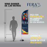 Wind Banner Dupla Face Somente A Bandeira 2,00x0,70m