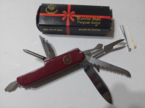 Navaja Cortaplumas 12 Usos Marca Diamond Símil Victorinox