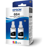 Kit 2 Tintas Epson T664 70 Ml L110 L120 L200 L210 L300 L350