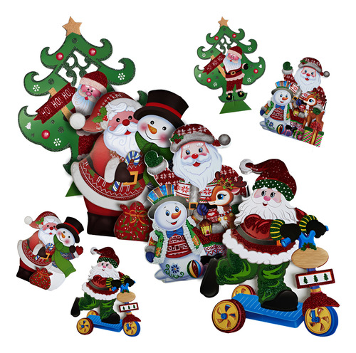 4 Figuras Navideñas Decorativas Para Entrada Arbol