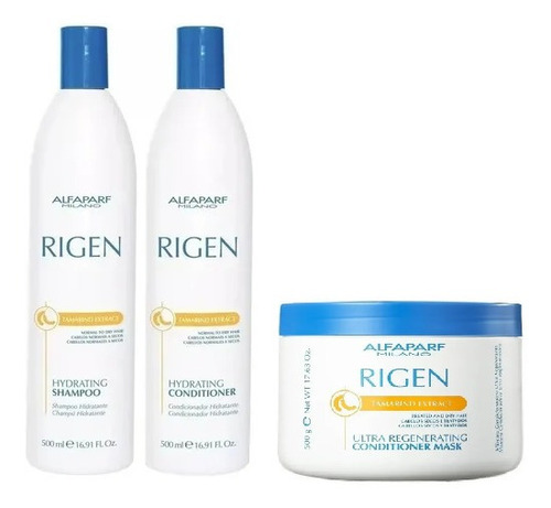 Kit Alfaparf Rigen Hydrating Shamp + Condicionador + Macara