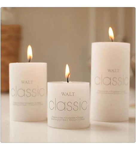 Conjunto Trio De Velas Classic Perfumada Decoração 