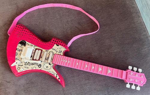 Guitarra Electrica Juguete Rosa