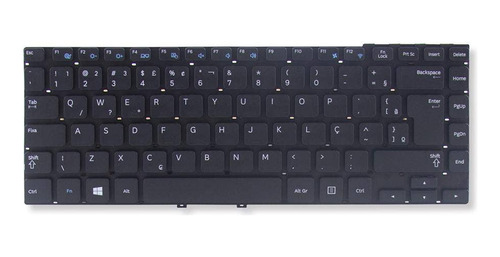 Teclado Para Notebook Samsung Np270e4e-kda | Preto Abnt2