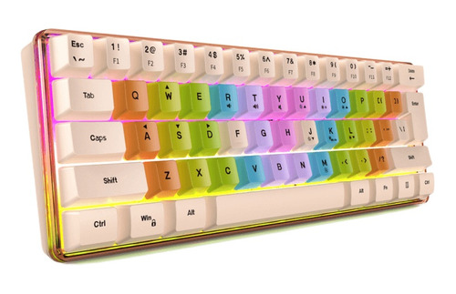 Teclado Mecánico Para Juegos Con Cable Teclas De Colores Rgb