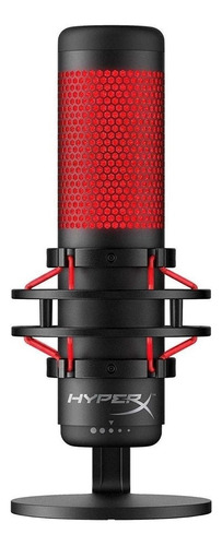Microfone Hyperx Quadcast Standalone Usb - Preto E Vermelho