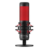 Microfone Hyperx Quadcast Standalone Usb - Preto E Vermelho