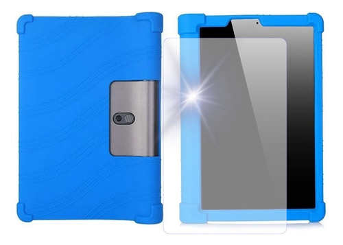 Mica +funda Para Lenovo Yoga Smart Tab 5 Yt-x705 Gel Silicon