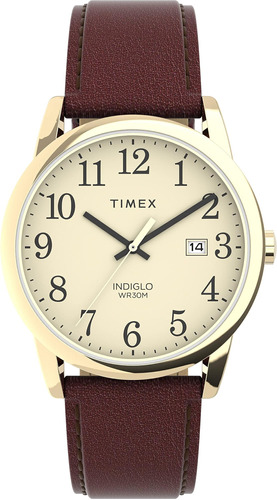 Reloj Timex Easy Reader Para Hombre De 38 Mm - Correa Marrón