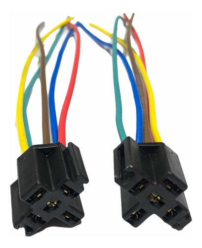 2x Socket Uso Rudo P/ Relevador 5 Terminales Automotriz 12v