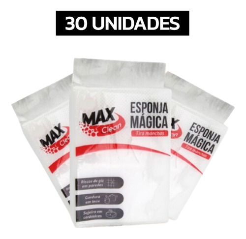 Kit 30 Esponja Mágica Bucha Melamina Multiuso Limpa Mancha