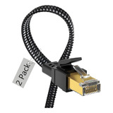 ~? Paquete De Cable Ethernet Cat 8 De 6 Pies 2, Cable De Con