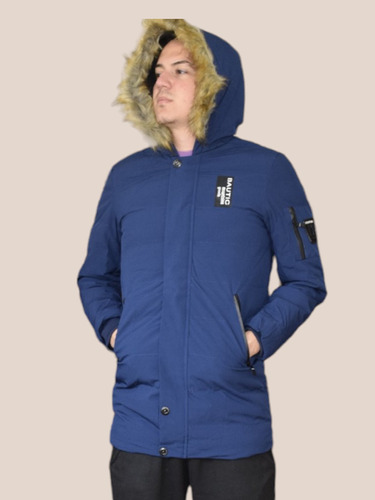 Campera Camperon Hombre Capucha Super Abrigada