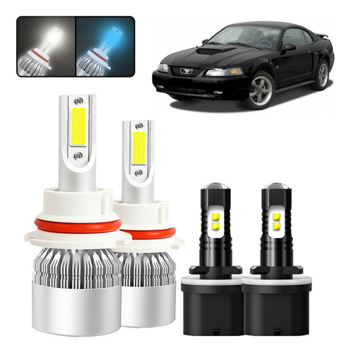 Kit De Focos Led 9007 880 Para Ford Mustang 1994-2004