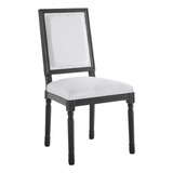 Modway Court French Vintage Silla De Comedor De Tela Tapizad