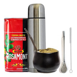 Kit Matero Argentino Yerba Mate, Pampa, Bombilla, Limpiador 