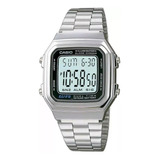Reloj Casio A-178wa-1a Digital Plateado Unisex 100%original