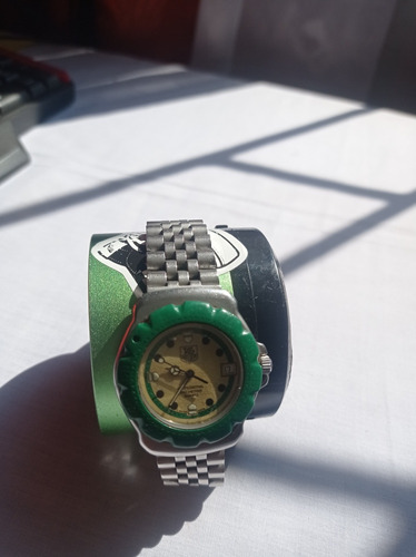 Rare Vintage Tag Heuer F1 Fórmula 1 Reloj Verde Acero Inoxid